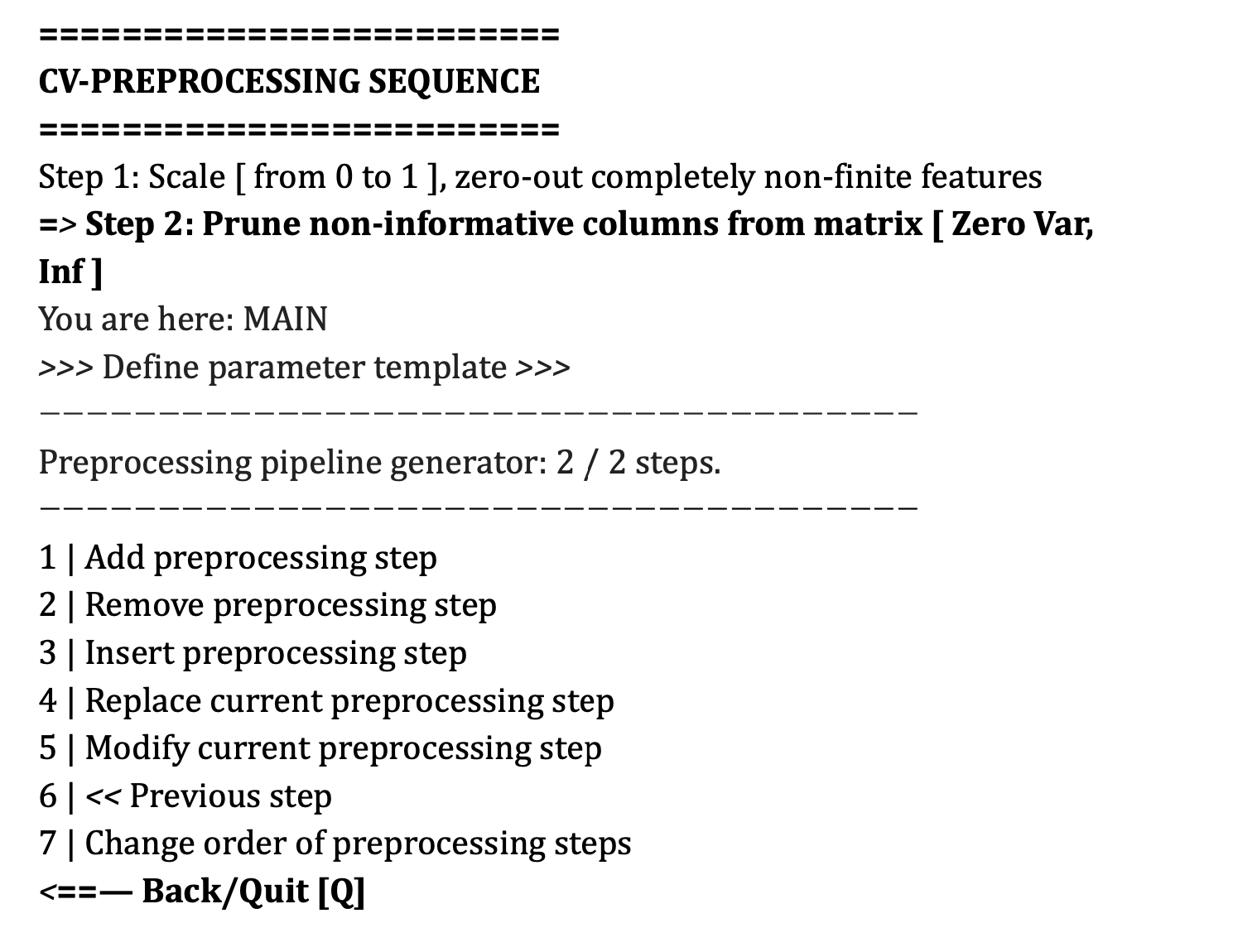 neurominer preprocessing pipeline menu