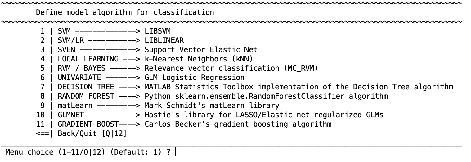 neurominer classification methods