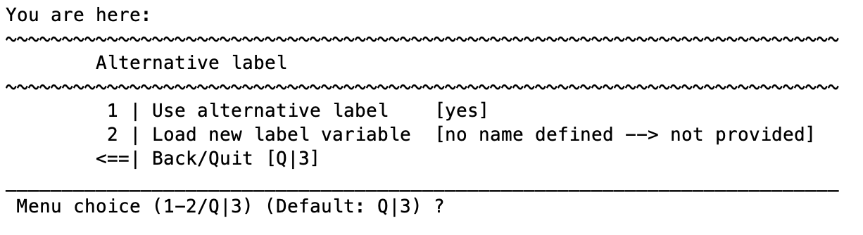 neurominer different label menu