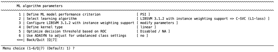 neurominer classifier menu in expert mode