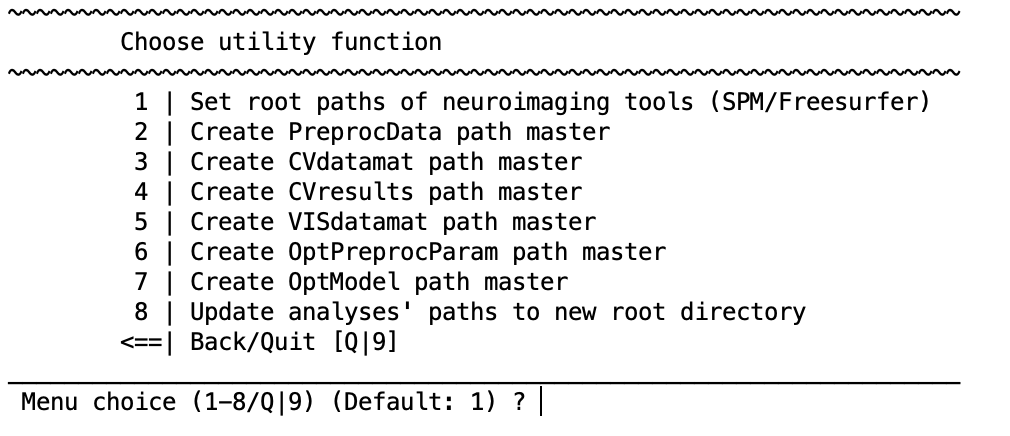 neurominer utilities menu